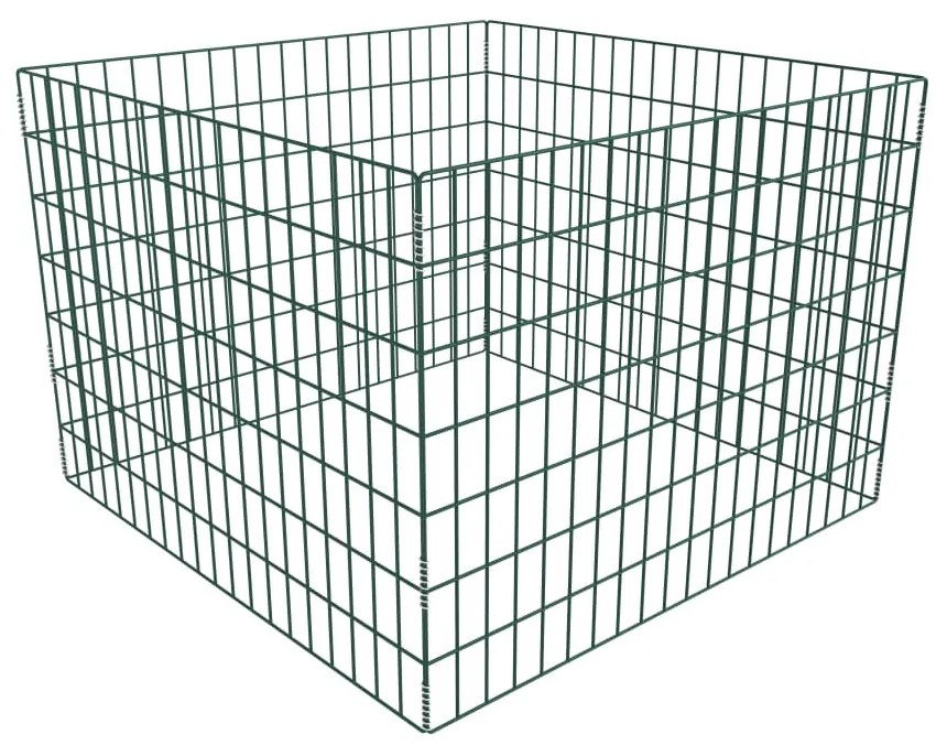 Compostiera Da Giardino Quadrata A Rete 100 X 100 X 70 Cm /