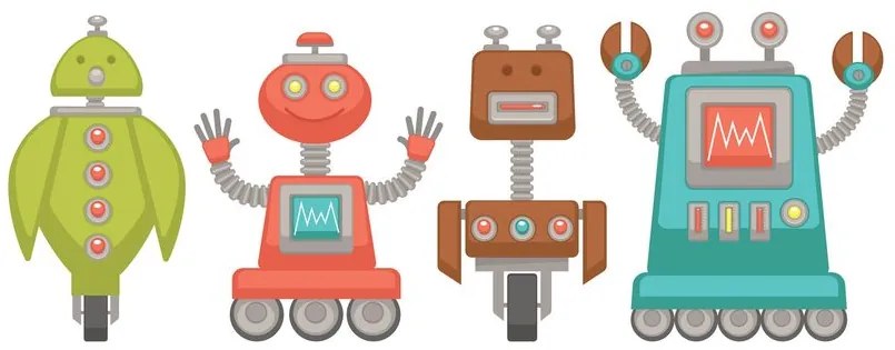 Quadro su tela – Famiglia di robot