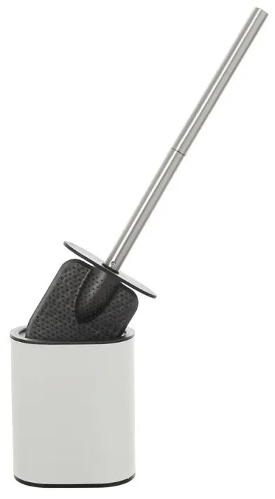 Portascopino bianco a parete o in appoggio con spatola in silicone