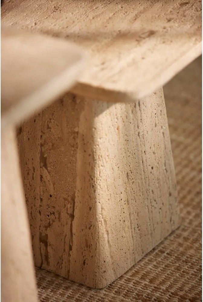 Tavolino con piano in pietra 45x45 cm Kepami - Light &amp; Living