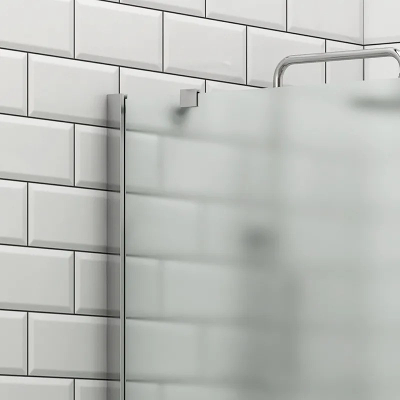 Doccia walk in 90 cm con staffa diagonale vetro satinato | KS2800CS - KAMALU