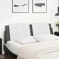 Cuscino Testiera Bianco e Nero 160 cm in Similpelle 374871