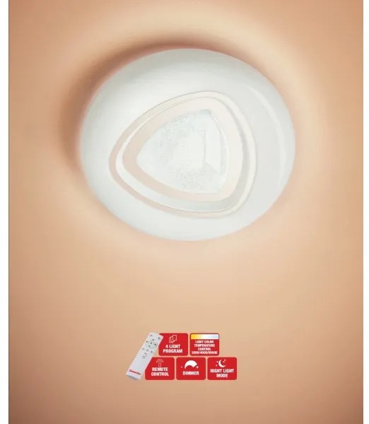 Redo 05-919 - Plafoniera LED dimmerabile GALAX LED/48W/230V bianca + telecomando