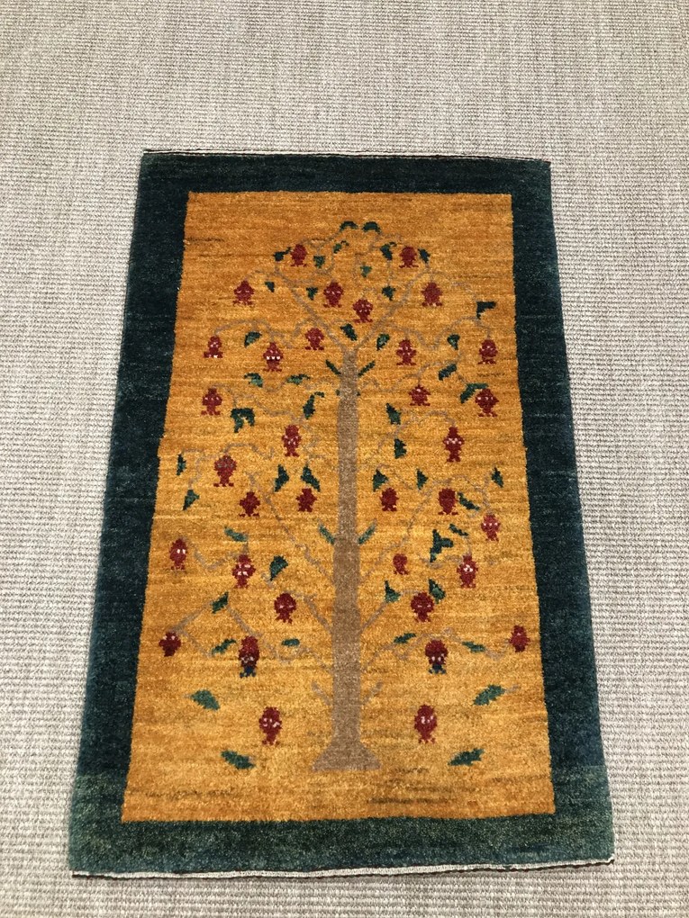 Gashguli Tappeto persiano 90 x 60 Giallo (Iran) Annodato A Mano