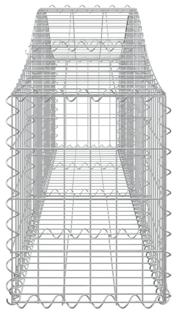 Cesti Gabbioni ad Arco 18 pz 200x30x40/60 cm Ferro Zincato