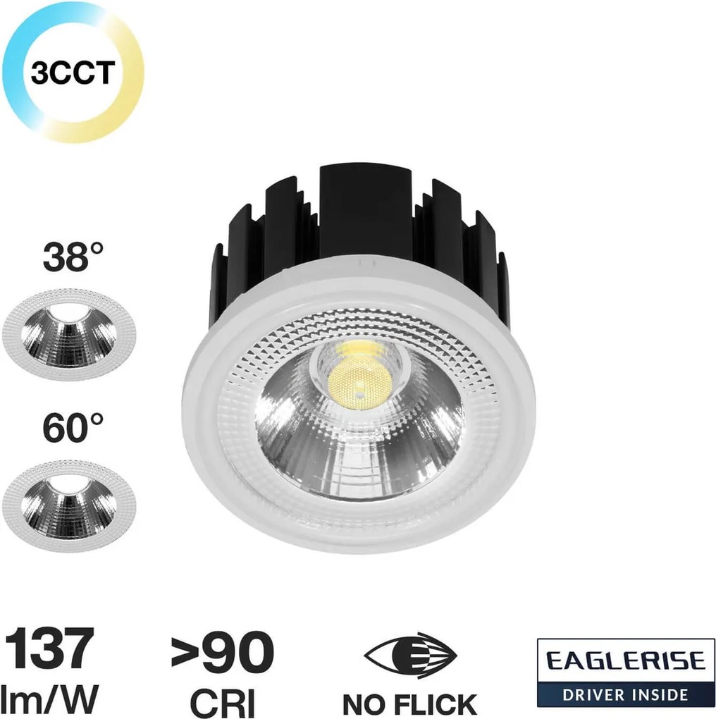 Lampada LED AR111 22W CRI90 CCT Bianco Variabile Angolo 38°/60° Colore Bianco Variabile CCT