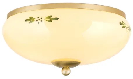 Orion DL 7-673 - Lampada da soffitto LANDHAUS 2xE27/60W/230V Ø 28 cm ottone/beige