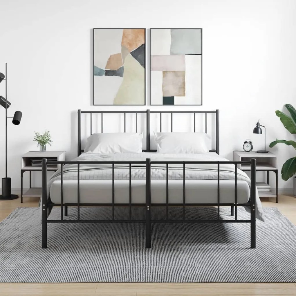 Comodini 2 Pz Grigio Sonoma 40x41x50 Cm İn Legno Multistrato /
