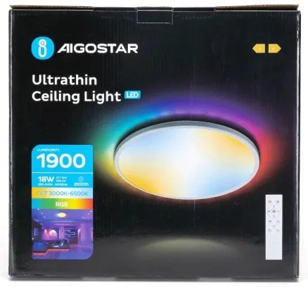 Aigostar LED RGBW dimmerabile bagno 18W 230V Ø30 cm IP44 + telecomando