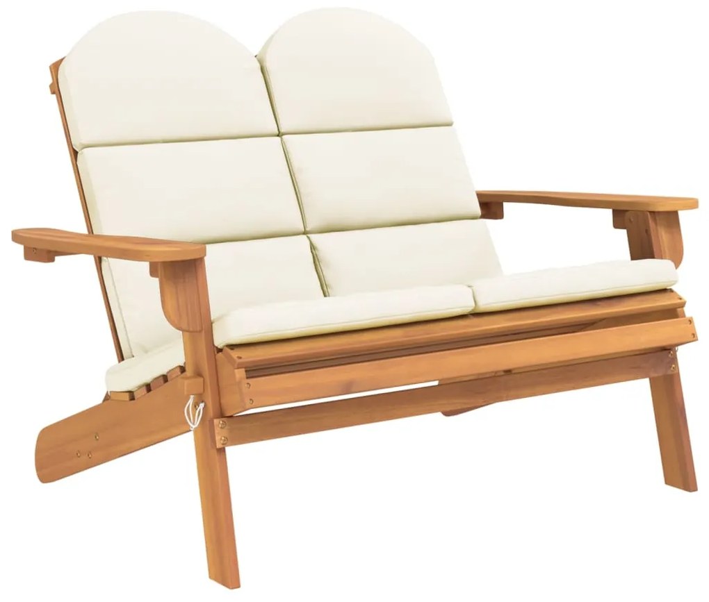 Set salotto da giardino adirondack 3pz legno massello di acacia