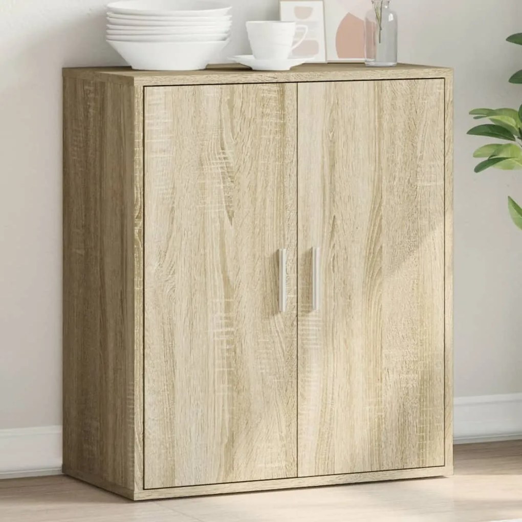 Credenza rovere sonoma 79x38x80 cm in legno multistrato