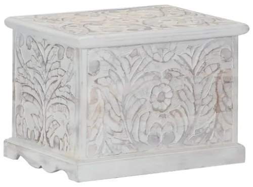 Cassapanca 58x40x40 cm in Legno Massello di Acacia