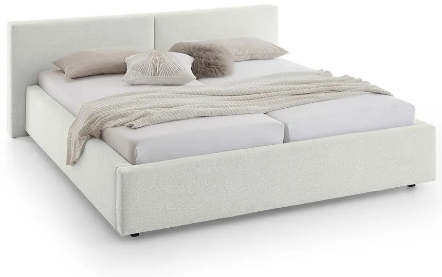 Letto matrimoniale imbottito bianco rete non inclusa 160x200 cm Cube – Meise Möbel