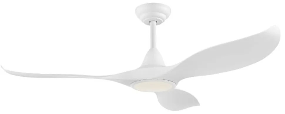 Ventilatore Cirali 52 1 Abs Bianco Opaco E Acrilico Bianco Led Cct