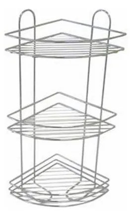 Mensola da doccia a 3 ripiani 31x58 cm cromo lucido