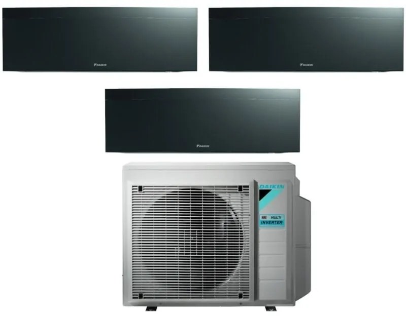 Daikin - Climatizzatore Condizionatore Bluevolution Trial Split Inverter serie emura black iii 7+7+15 con 3MXM52N R-32 Wi-Fi Integrato