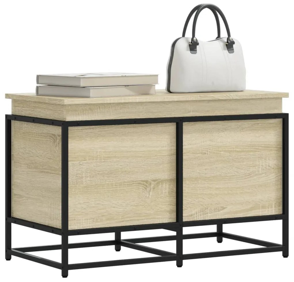 Contenitore Con Coperchio Rovere Sonoma 80x40x51,5cm Truciolato /