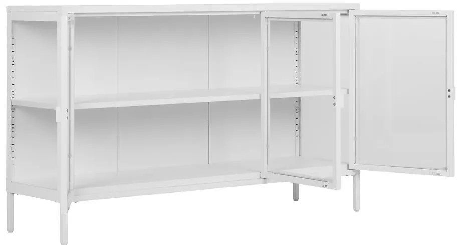 Vetrina in metallo bianco 140x85 cm Brisbane - House Nordic