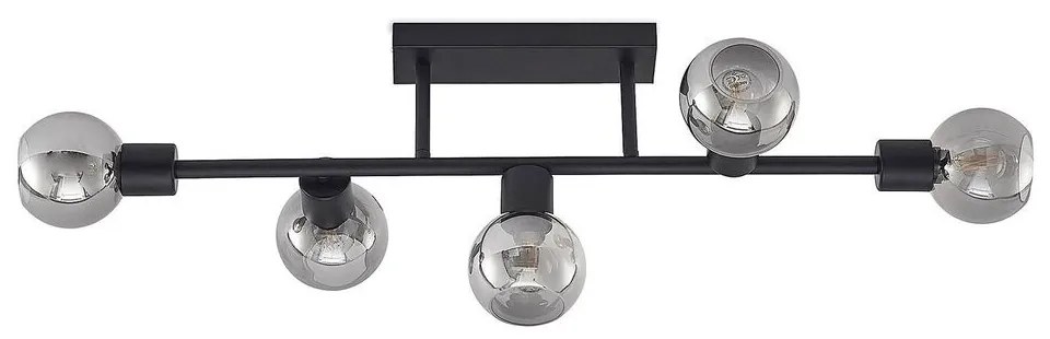 Lindby - Biscala 5 Plafoniera Black/Smoke Lindby