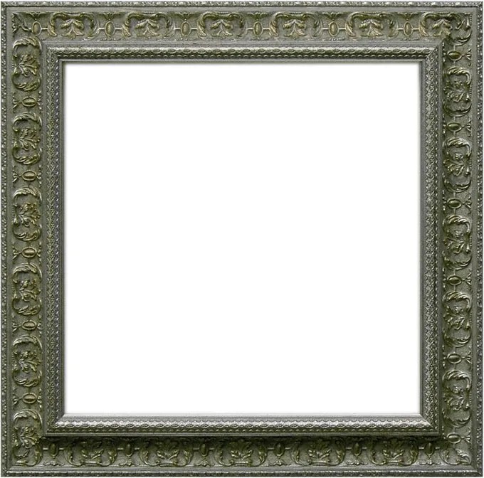 Specchio quadrato in legno argento 79 x 79 cm
