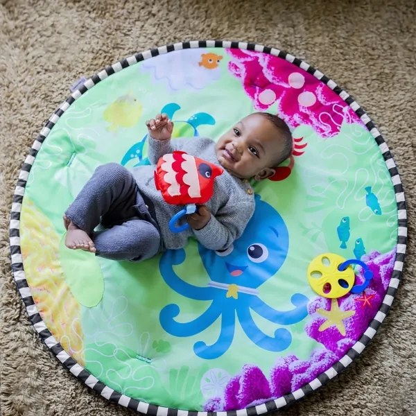Baby Einstein - Coperta per bambini per giocare con water mat 2in1 SEA FLOOR EXPLORERS