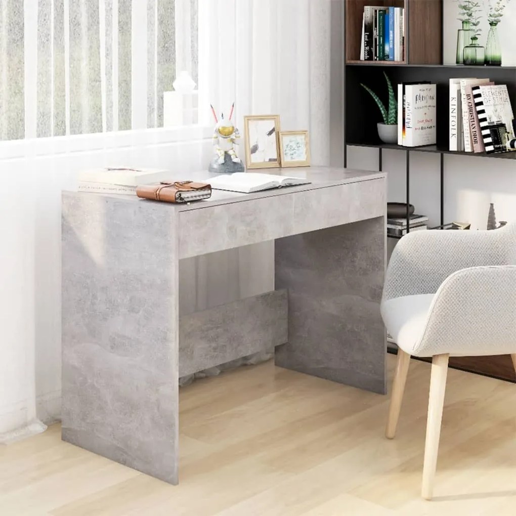 Scrivania Grigio Cemento 101x50x76,5 Cm İn Truciolato /