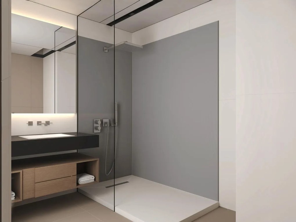 Pannello da parete per il bagno con profili inclusi L. 90 x L. 120 x H. 210 cm - Lotto di 2
