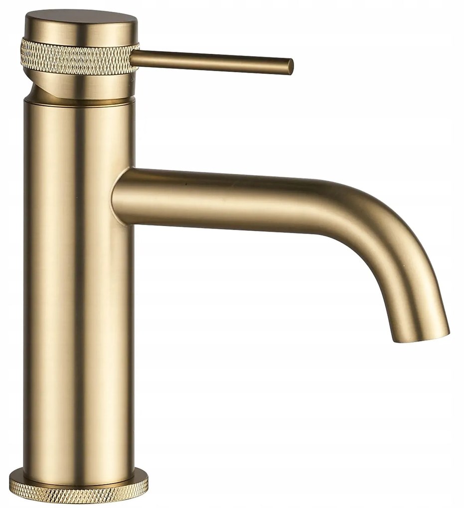 Rubinetto da lavabo Rea Lungo Grip Brush Gold low