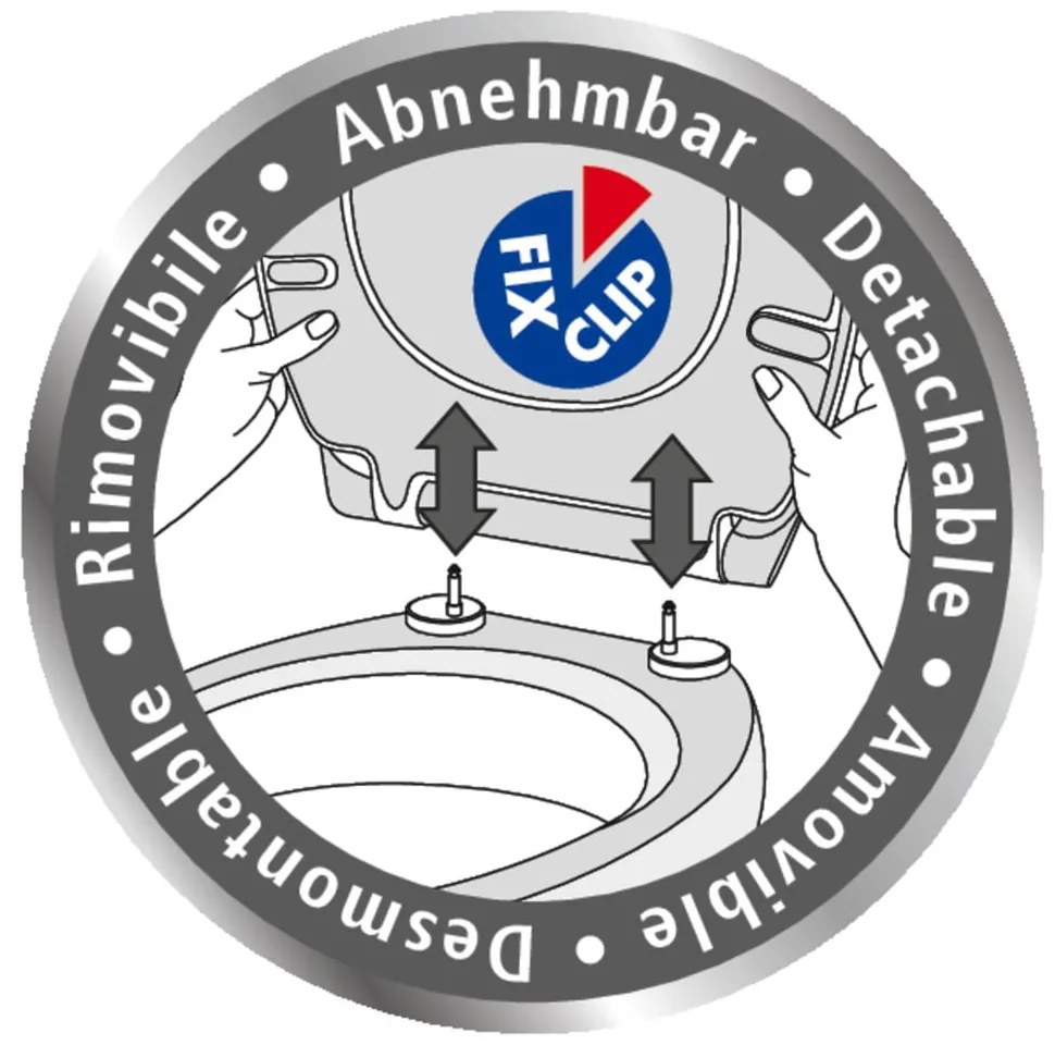 Sedile WC con chiusura Easy-Close (automatica) 38 x 45 cm Droplets – Wenko