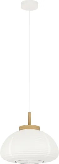 Eglo 44064 - Lampadario a sospensione SUMMERHILL con cavo 1xE27/40W/230V Ø 40 cm bianco/beige