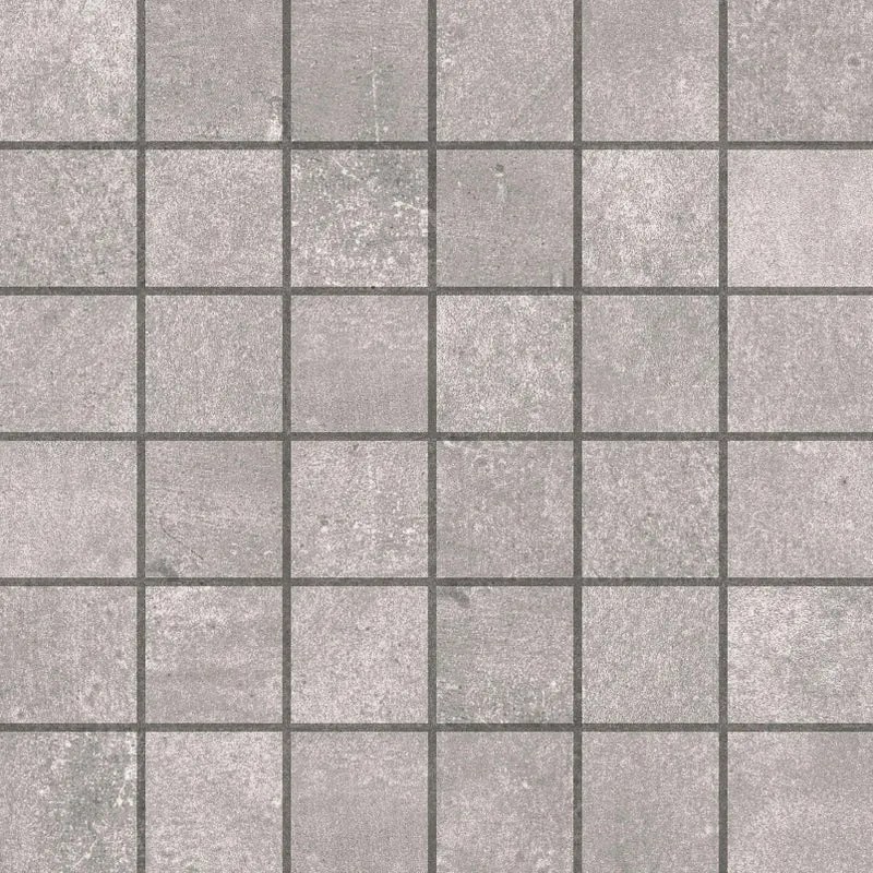 Mosaico in gres porcellanato Volcano Grey grigio opaco L 30 x L 30 cm