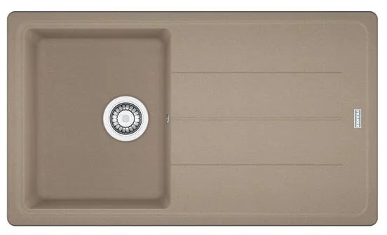 Lavello integrato 1 vasca con gocciolatoio laterale destro o sinistro FRANKE Boston fragranite L 50 x L 86 cm marrone