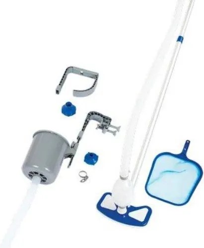 Kit Pulizia Piscina Deluxe 58237 Bestway Scopa+retino+tubo+manico+adattatori+skimmer