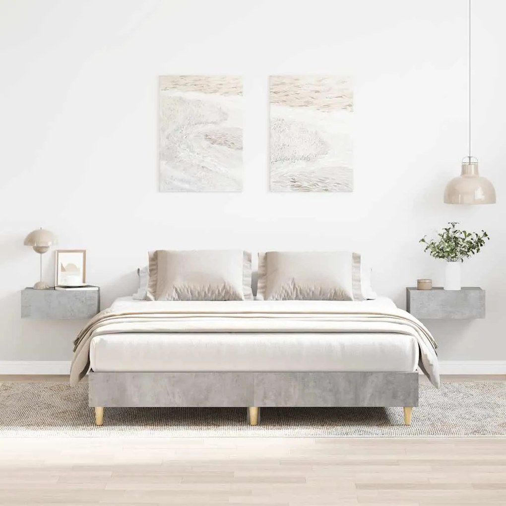Giroletto Senza Materasso Grigio Cemento 140x200 Cm Truciolato /