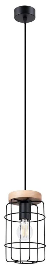 Sollux SL.1263 - Lampadario a sospensione con filo GOTTO 1xE27/15W/230V nero