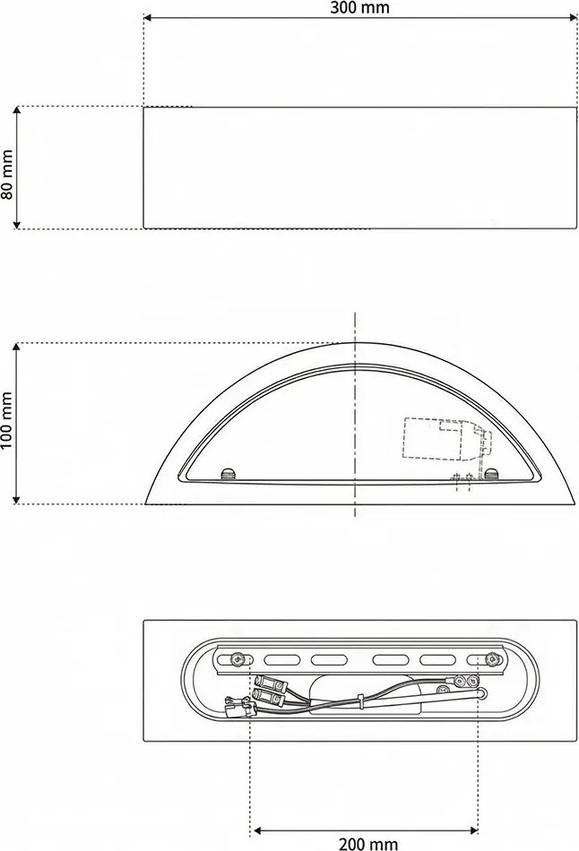 Applique da Parete E14 Curva Bidirezionale in Gesso Pitturabile