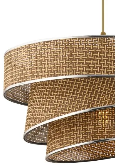 Lampadario a sospensione con cavo COUPER 1xE27/60W/230V marrone/cromo lucido