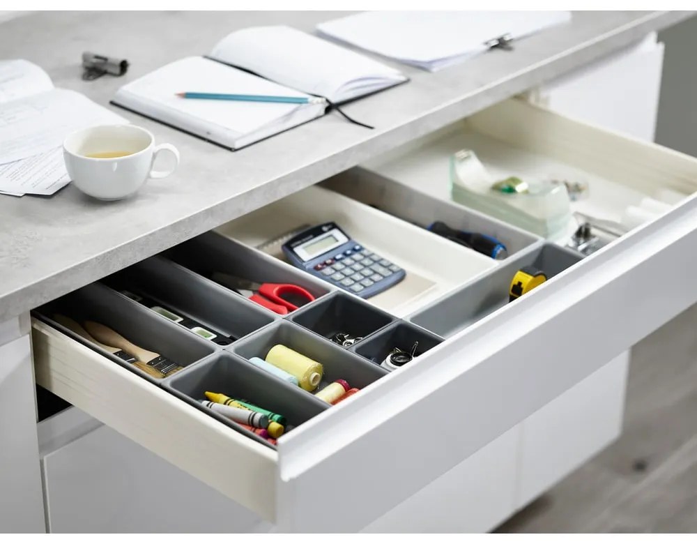 Organizzatore per cassetti variabili grigio Blox - Joseph Joseph
