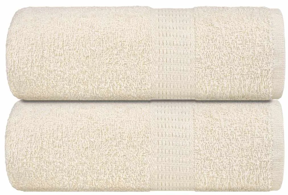 Asciugamani Ospiti 2 Pz Crema 30x50 Cm 360 G/m² 100% Cotone /