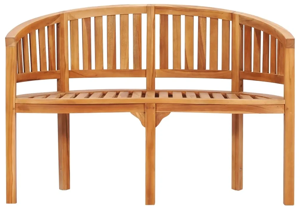 Panchina a forma di banana 120 cm in legno massello di teak