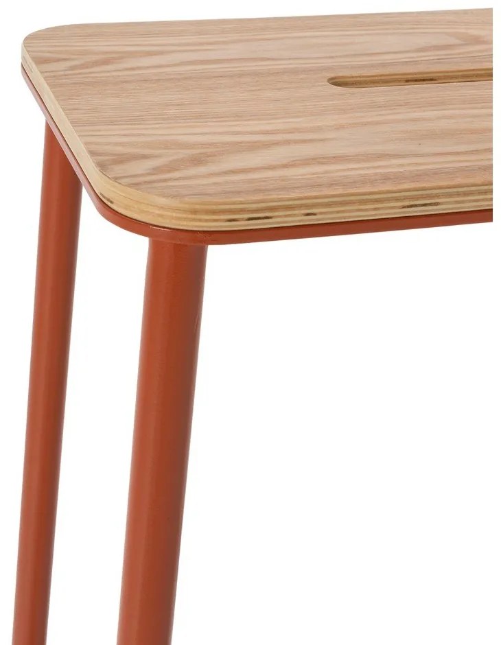 Set di sedie da bar color mattone 2 pz (altezza della seduta 65 cm) Abba – Marckeric