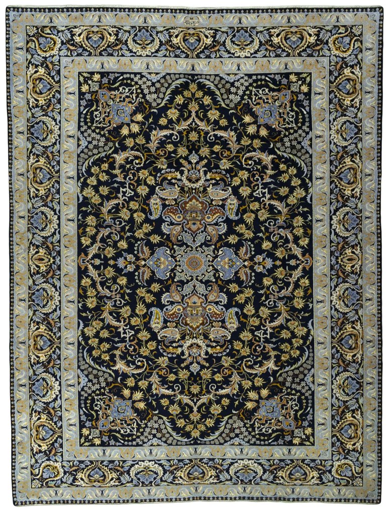 Kashan Tappeto persiano 400 x 300 Blu (Iran) Annodato A Mano