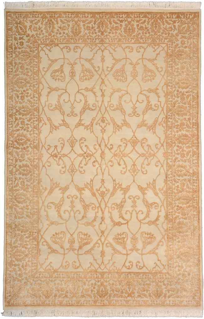 Tabriz Tappeto 160x250 Beige (Indian) Annodato A Mano