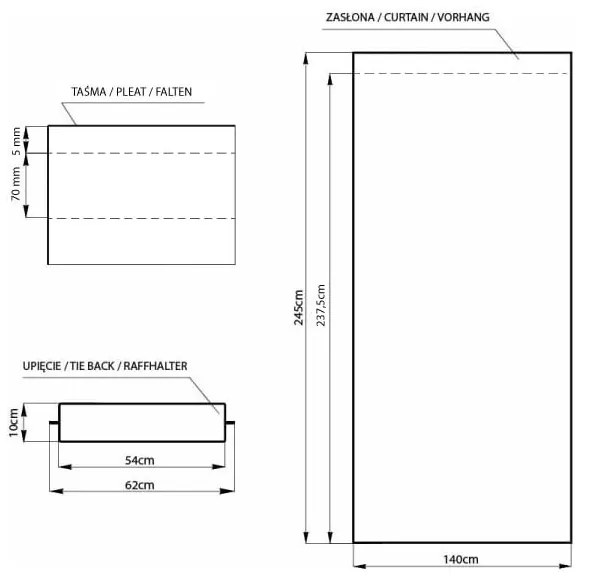 Tenda parzialmente oscurante blu scuro 140x270 cm Kierra – Restilo