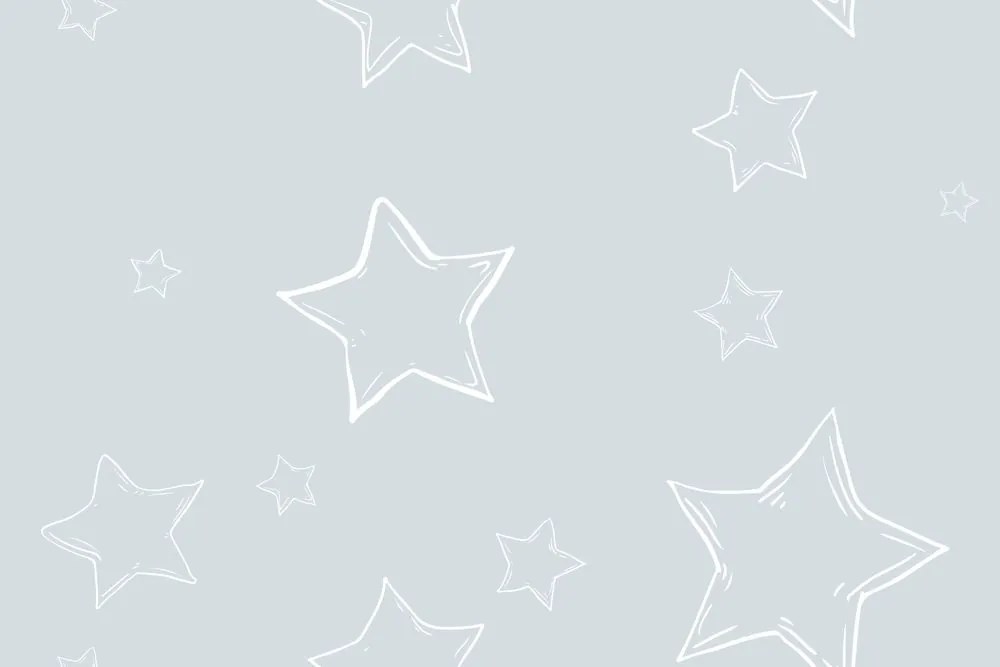 Carta da parati – Stelline spaziali grigie
