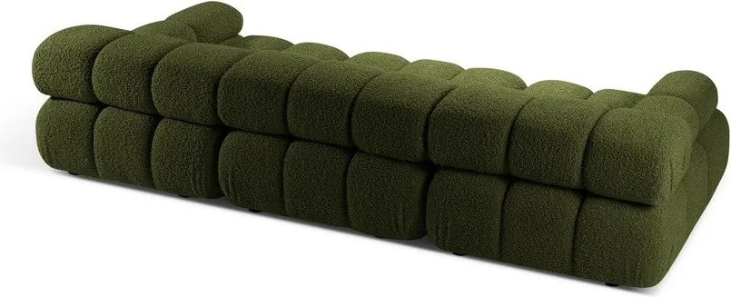Divano componibile verde in tessuto bouclé 282 cm Bellis - Micadoni Home