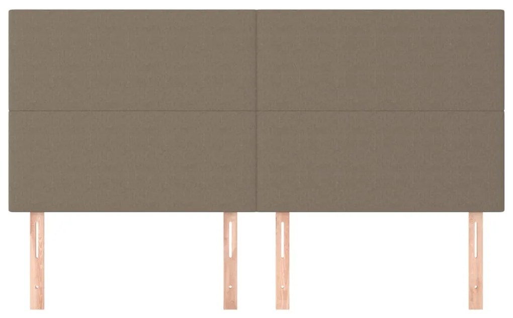 Testiera 4 pz tortora 100x5x78/88 cm in tessuto