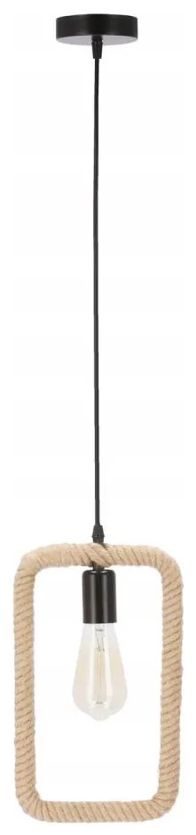 Lampadario a sospensione con cavo OSTOR 1xE27/40W/230V beige/nero