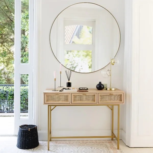 Atmosphera - Specchio da parete ALICE diametro 110 cm oro