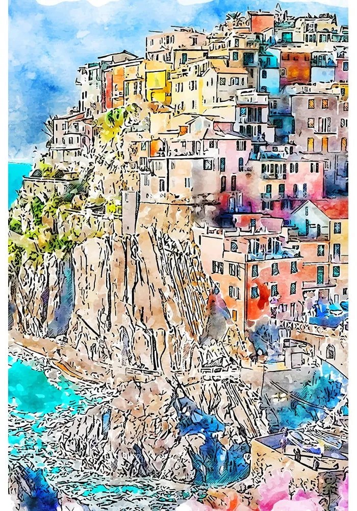 Dipinto 60x90 cm Manarola - Fedkolor